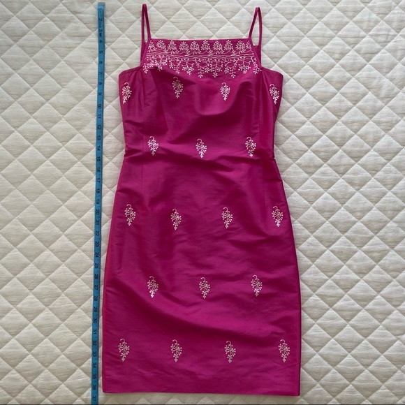 💕 Ann Taylor, Vintage Bubblegum Bitch Embroidered Silk Dress - Picture 15 of 15